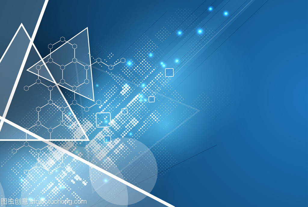 未來的技術風格。優雅商務科技演示文稿背景